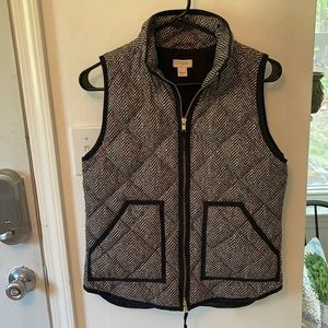 J. Crew Herringbone print vest
